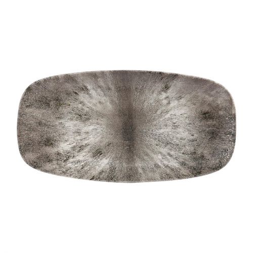 Churchill Studio Prints Stone Rectangular Plates Quartz Black 153 x 298mm (Pack of 12)