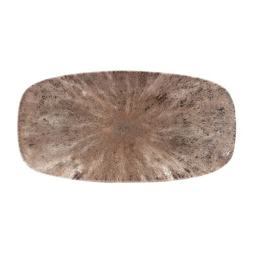Churchill Studio Prints Stone Rectangular Plates Zircon Brown 153 x 298mm (Pack of 12)