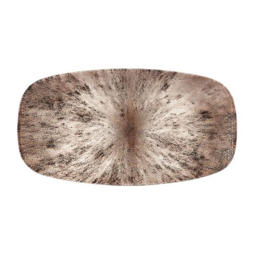 Churchill Studio Prints Stone Rectangular Plates Zircon Brown 189 x 355mm (Pack of 6)