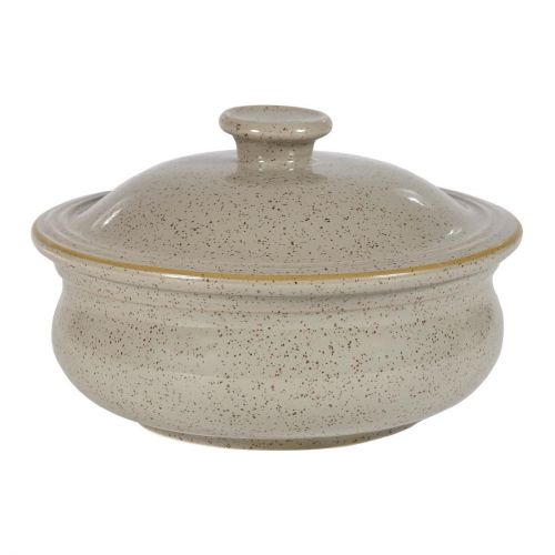 Churchill Stonecast Lidded Stew Pots Peppercorn Grey 430ml (6 Pack)