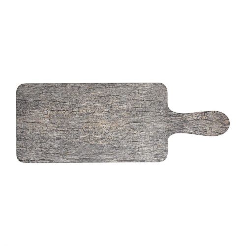 Churchill Alchemy Buffet Handled Melamine Paddle Boards Distressed Wood 266mm (Pack of 4)