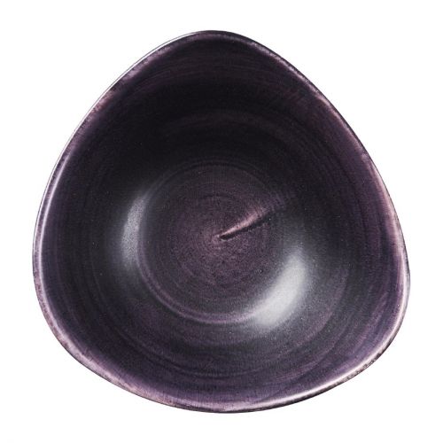 Churchill Stonecast Patina Deep Purple Triangle Bowl 185mm (12 Pack)