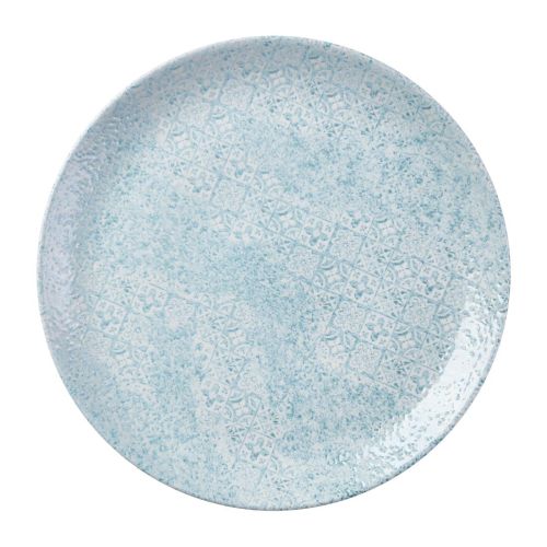 Churchill Vintage Prints Med Tiles Aquamarine Coupe Plate 288mm (12 Pack)