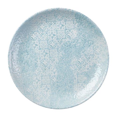 Churchill Vintage Prints Med Tiles Aquamarine Coupe Plate 217mm (12 Pack)