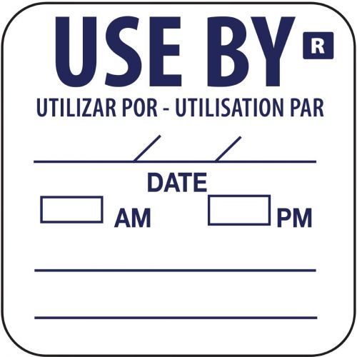 Hygiplas Removable Use By Labels (1000 pack)