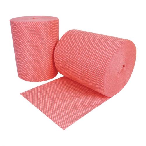 EcoTech Envirolite Super Antibacterial Cleaning Cloths Red (Roll of 2 x 500) (Pack of 2)