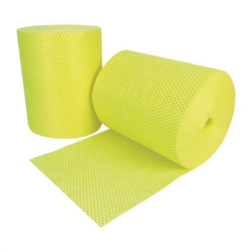 EcoTech Envirolite Super Antibacterial Cleaning Cloths Yellow (Roll of 2 x 500) (Pack of 2)