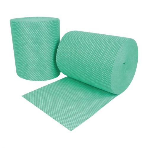 EcoTech Envirolite Super Antibacterial Cleaning Cloths Green (Roll of 2 x 500) (Pack of 2)
