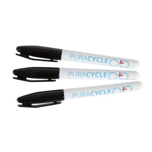 Puracycle Non-Toxic Marker Pens Black 3 Pack