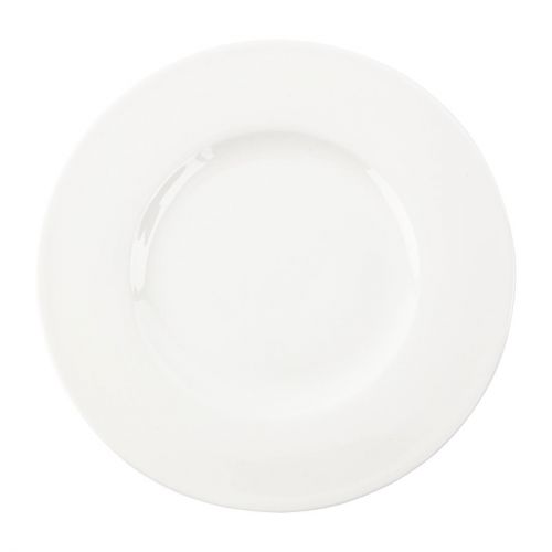 Royal Bone Ascot Wide Rim Flat Profile Plates 225mm (12 Pack)
