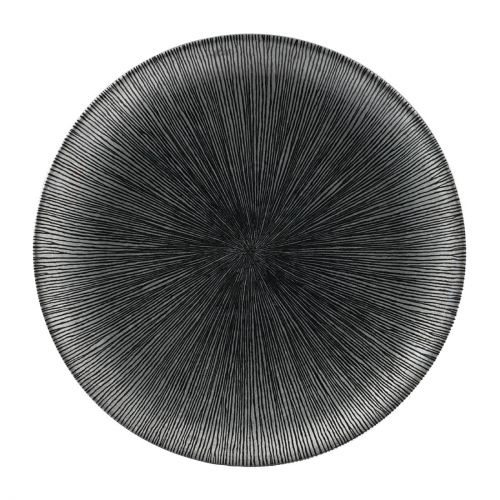 Churchill Studio Prints Agano Coupe Plates Black 288mm (12 Pack)