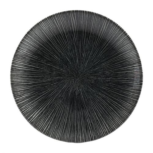 Churchill Studio Prints Agano Coupe Plates Black 165mm (12 Pack)