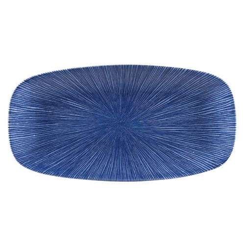 Churchill Studio Prints Agano Oblong Chefs Plates Blue 298x 153mm (12 Pack)