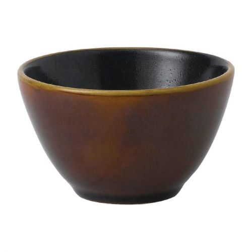 Churchill Super Vitrified Nourish Cinnamon Brown Two Tone Deep Bowls 102mm (12 Pack)