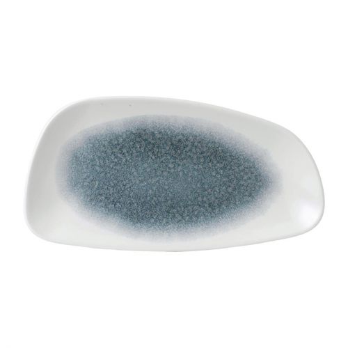Churchill Raku Geo Plates Topaz Blue 298x143mm (12 Pack)