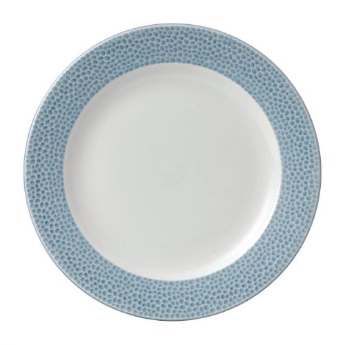 Churchill Isla Spinwash Profile Footed Plates Ocean Blue 232mm (12 Pack)