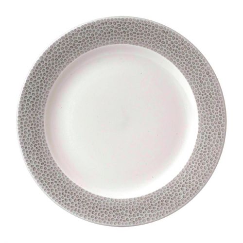 Churchill Isla Spinwash Profile Footed Plates Shale Grey 232mm (12 Pack)