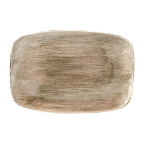 Churchill Stonecast Patina Antique Taupe Oblong Chefs Plates 343mm (6 Pack)