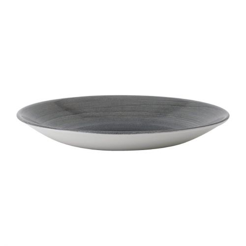 Churchill Stonecast Aqueous Deep Coupe Plates Grey 239mm (12 Pack)