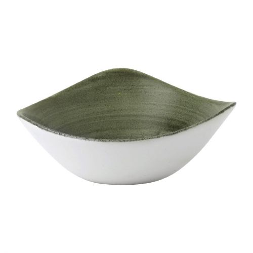 Churchill Stonecast Patina Lotus Bowl Burnished Green 178mm (12 Pack)