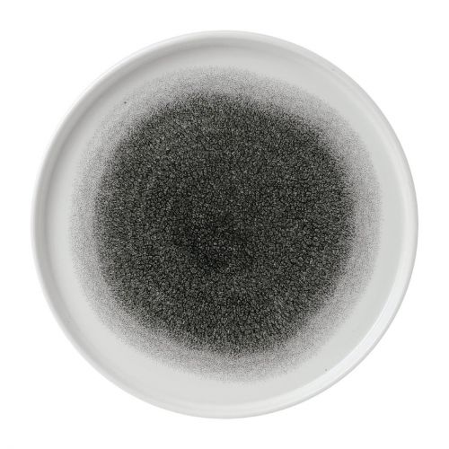 Churchill Raku Walled Plates Quartz Black 260mm (6 Pack)