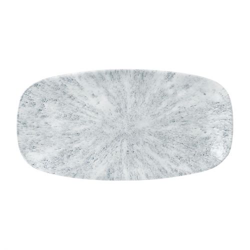 Churchill Stone Oblong Plates Pearl Grey 298x152mm (12 Pack)