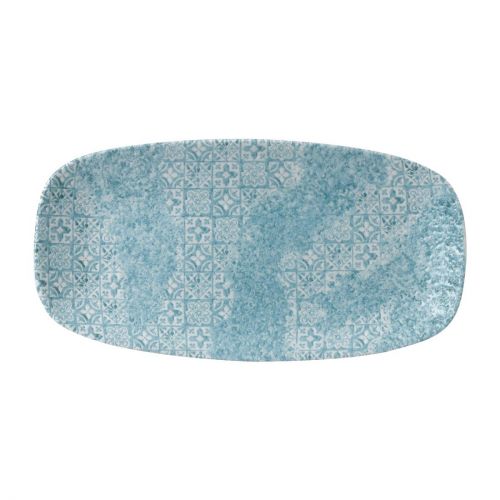 Churchill Med Tiles Oblong Plates Aquamarine 298x152mm (12 Pack)