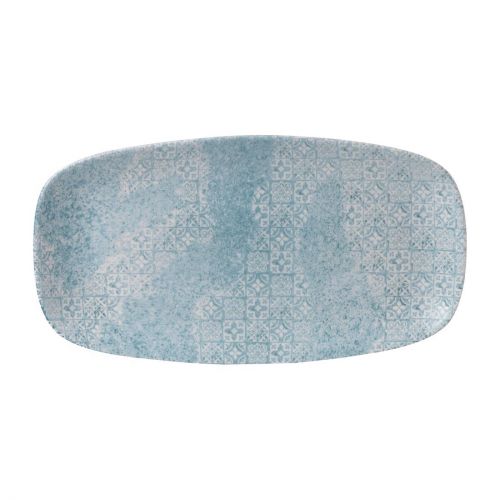Churchill Med Tiles Oblong Plates Aquamarine 352x187mm (6 Pack)