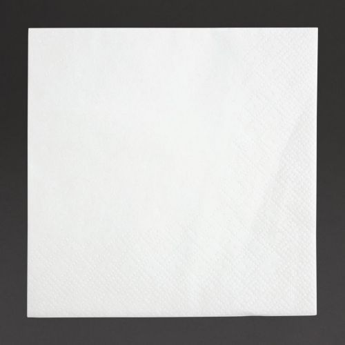 Fiesta Recyclable Cocktail Napkin White 24x24cm 2ply 1/4 Fold (4000 Pack)