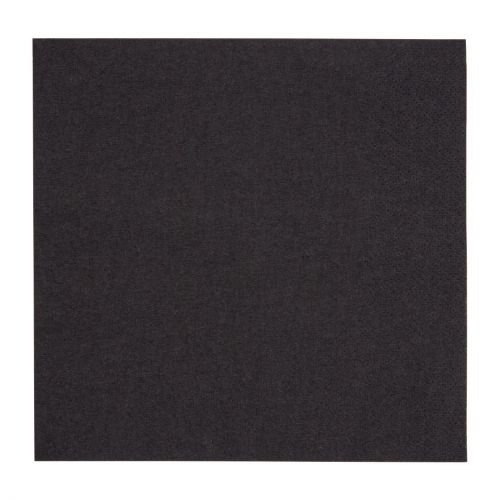 Fiesta Recyclable Lunch Napkin Black 33x33cm 2ply 1/4 Fold (2000 Pack)