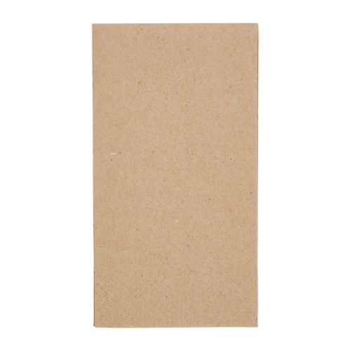 Fiesta Recyclable Recycled Lunch Napkin Kraft 33x33cm 2ply 1/8 Fold (2000 Pack)