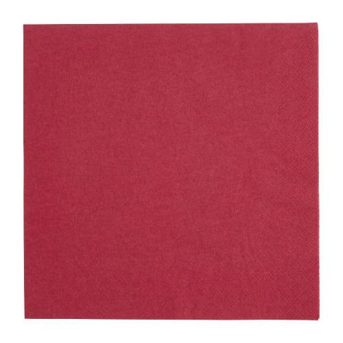 Fiesta Recyclable Dinner Napkin Bordeaux 40x40cm 3ply 1/4 Fold (Pack of 1000)