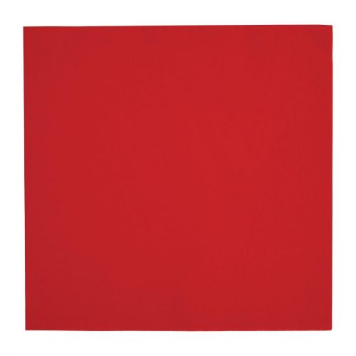 Fiesta Recyclable Dinner Napkin Red 40x40cm 3ply 1/4 Fold (1000 Pack)