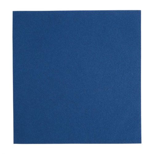 Fiesta Recyclable Premium Tablin Dinner Napkin Dark Blue 40x40cm Airlaid 1/4 Fold (500 Pack)