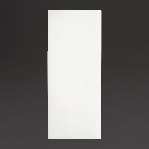 Fiesta Recyclable Premium Tablin Dinner Napkin White 48x40cm Airlaid Pocket Fold (400 Pack)