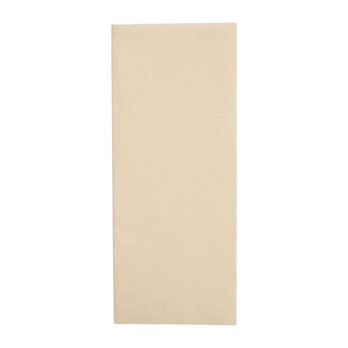 Fiesta Recyclable Premium Tablin Dinner Napkin Cream 48x40cm Airlaid Pocket Fold (400 Pack)
