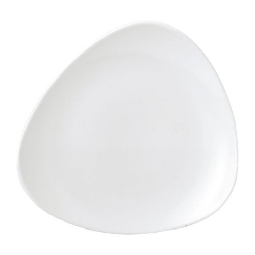 Vellum White Triangle Plates 10 1/2 