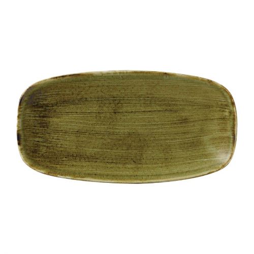 Stonecast Plume Olive Chefs' Oblong Plates No. 4 13 7/8 x 7 3/8 