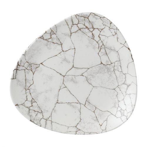 Churchill Studio Prints Kintsugi Agate Grey Lotus Plates 254mm (12 pack)