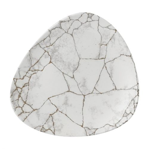 Churchill Studio Prints Kintsugi Agate Grey Lotus Plates 228mm (12 pack)