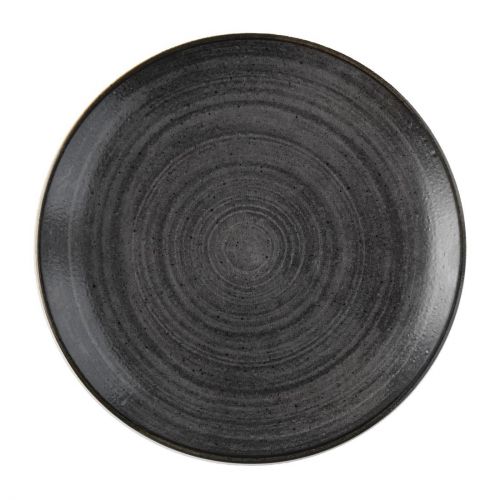 Churchill Stonecast Raw Evolve Coupe Plates Black 219mm (Pack of 12)