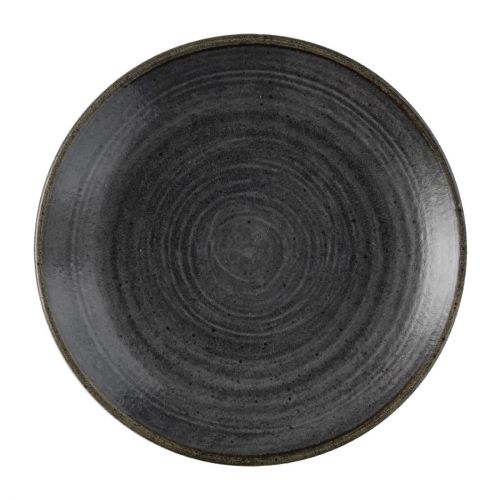 Churchill Stonecast Raw Evolve Coupe Plates Black 165mm (Pack of 12)