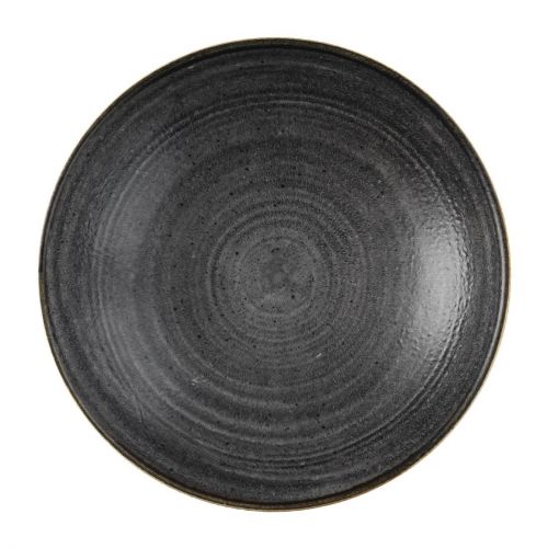Churchill Stonecast Raw Coupe Bowls Black 184mm (Pack of 12)
