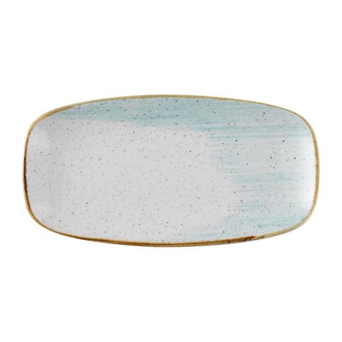 Churchill Stonecast Accents Chefs Oblong Plate Duck egg 287x152mm (12 Pack)