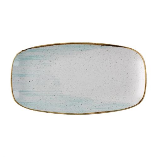 Churchill Stonecast Accents Chefs Oblong Plate Duck egg 348x189mm (6 Pack)