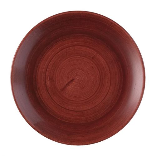 Churchill Stonecast Patina Red Rust Evolve Coupe Plates 219mm (12 Pack)