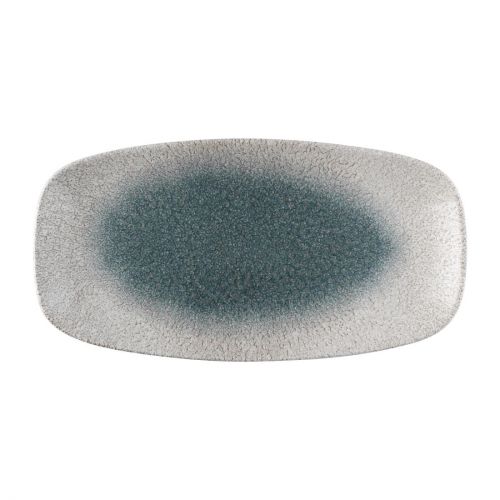 Churchill Raku Duo Agate Chefs Oblong Plate Topaz 287x152mm (12 Pack)