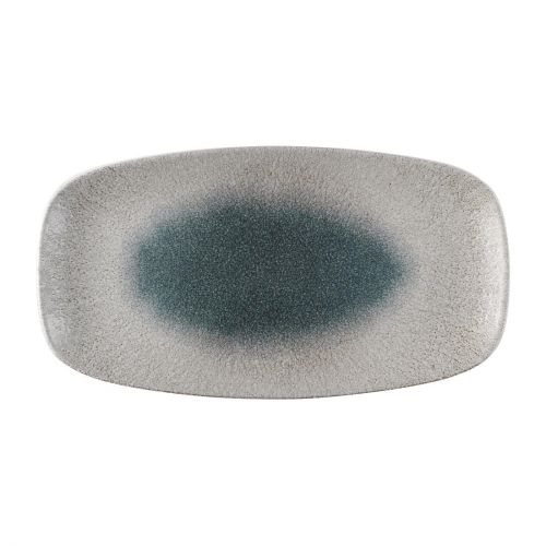 Churchill Raku Duo Agate Chefs Oblong Plate Topaz 348x189mm (6 Pack)