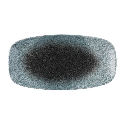 Churchill Raku Duo Chefs Oblong Plate Topaz Quartz 287x152mm (12 Pack)