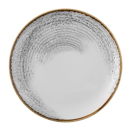 Churchill Studio Prints Homespun Accents Jasper Evolve Coupe Plate Grey 286mm (12 Pack)